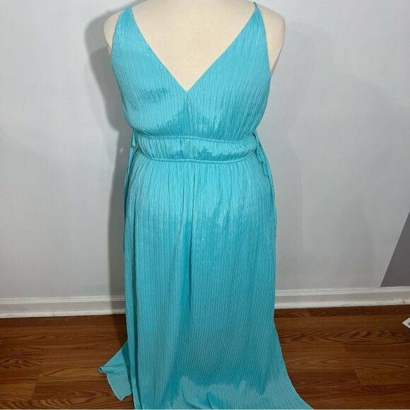 Zarr Collection Aqua Strappy Maxi Dress -- 16 - Picture 9 of 15
